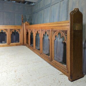 Pair of Decorative Gothic 1894 Carved Oak Choir Fronts Panels (SOLD)