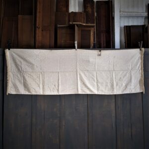 Vintage Vestment Humeral Veil in Cream Damask with Fringes & Chain Clasp (SOLD)