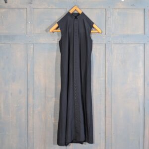 Sleeveless 'J&M Sewing' Black Slip Cassock with Fringe (SOLD)