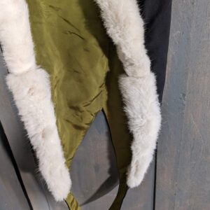 Vintage Oxford University BA Hood Black with Green Silk Lining & Plain White Ermine Fur (SOLD)
