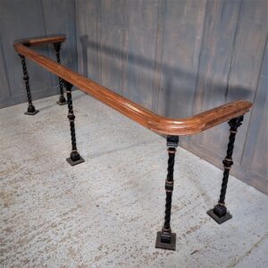 Late Victorian Church Cast Iron & Pitch Pine Communion Chancel Rail Railing (SOLD)