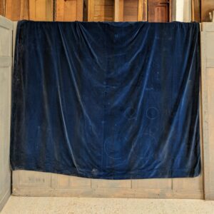 Large Vintage Blue Velvet Curtain in need of Cleaning (SOLD)