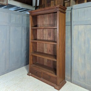 Simple Classic Design Heavy Hardwood Tall Bookcase with Drawers (SOLD)