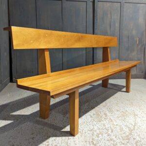 Classic Mid-Century Danish Style Hardwood Bar Back Benches Pews Circa 1970 (SOLD)