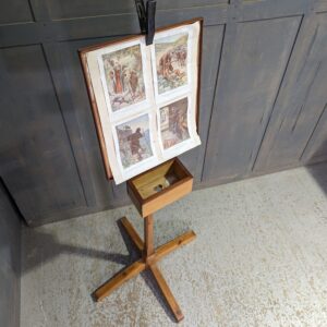 Large Pine Display Board with Box for Pens & Four Leg Base (SOLD)