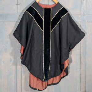 Distinctive Heavy Black & Auburn Chasuble with Velvet Orphreys (SOLD)