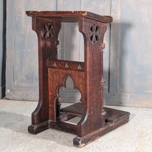 Dark Oak Smaller Size Antique Gothic Prayer Desk Prie Dieu -SOLD-