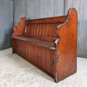 Wimbledon Bethel Chapel 19th Century Antique Pine Church Chapel Pew Bench (SOLD)