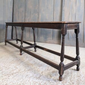 Refectory Style Vintage Dark Oak Bench from Christchurch Cathedral Oxford (SOLD)