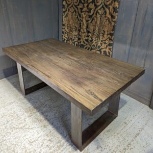Extremely Heavy Industrial Steel & Oak Table (SOLD)