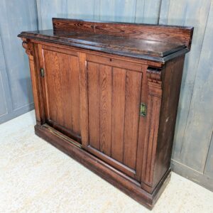 Fine Quality Victorian Heavy Baltic Pine Sliding Door Bookcase (SOLD)