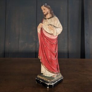 Vintage Polychrome Religious Statue Sacred Heart of Jesus from Our Lady Star of the Sea (SOLD)