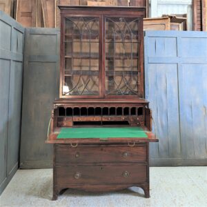 Antique George III Mahogany Secretaire Bookcase with Pullout Desk (SOLD)