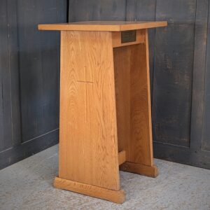 Welsh Contemporary Light Oak Credence Table with Crosses (SOLD)