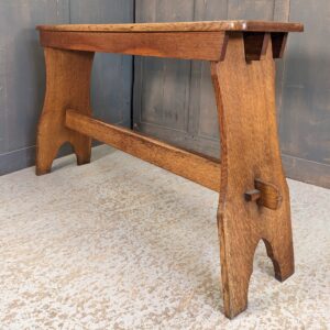 Antique Oak Organist Bench from St David's Wrexham (SOLD)