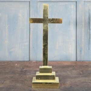 Medium Size Brass Altar Cross from St Catherine's Maerdy (SOLD)