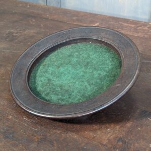Small Oak & Green Baize Antique Collection Dish (SOLD)