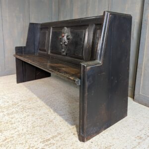 Dark Stained Oak Church Chapel Pew Converted into a Sacred Seat for Da Vinci's Demons (SOLD)