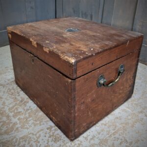 Small to Medium Size Antique Oak Church Silver Chest (SOLD)