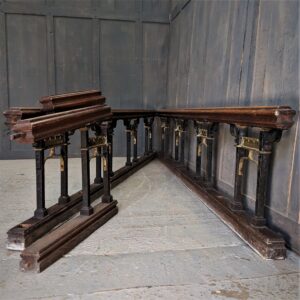 Antique Oak Iron & Brass Altar Communion Rails from Barrow in Furness (SOLD)