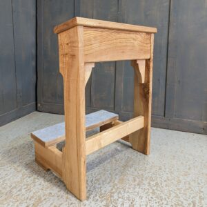 Contemporary Hardwood Prayer Desk Prie Dieu with Side Crosses