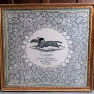Fantastic Large Derby Horse Racing Framed Scarf Picture Memento (SOLD)