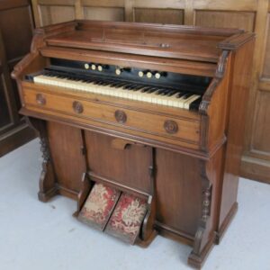 Metzler Antique Mahogany Church Harmonium Small Piano Organ (SOLD)