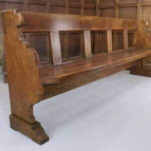 Antique Solid Oak Church Chapel Choir Pew (SOLD)