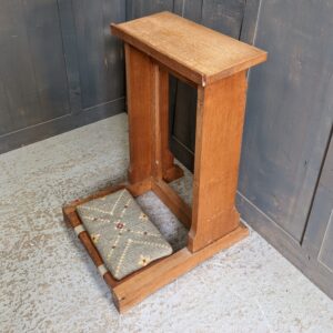 Mid Century 1950's Vintage Square Shaped Oak Prayer Desk Prie Dieu (SOLD)