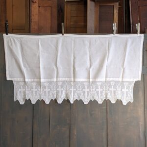 Beautifully Embroidered Lacework White Vintage Altar Cloth (SOLD)