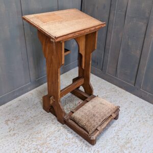 Faux Oak Painted Antique Pine Prayer Desk Prie Dieu from St James by the Park (SOLD)