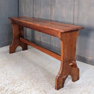 Well Crafted Pitch Pine Organists High Bench