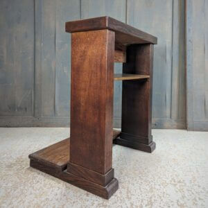 1930's Vintage Extra Heavy Slab Oak Taller Prayer Desk Prie Dieu