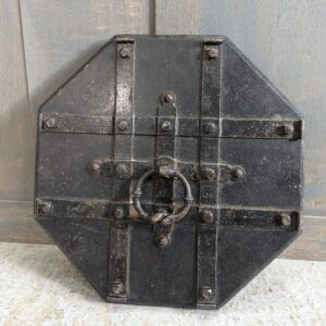 Victorian Oak & Iron Baptismal Font Lid from St Catherine's Maerdy