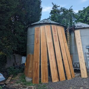 Several Metres Long Eaton Baptist Church Mid Century Solid Oak & Ply Panels Panelling & Shelving