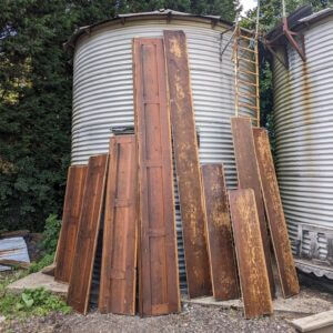 Victorian 1870's Pine & Oak Pew Seat & Panel Panelled Panelling Back