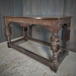 17th Style Antique Oak Refectory Table Altar Conversion