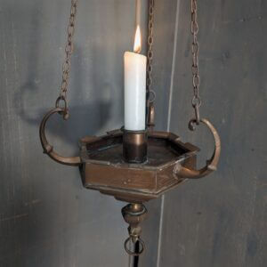 Heavy Bronze 1930's Vintage Mid Size Church Sanctuary Lamp