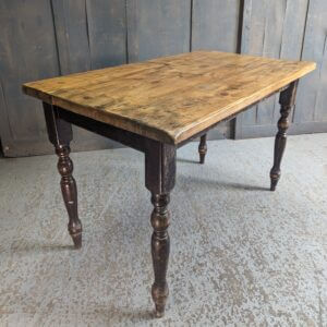 Crudely Made but Charming & Strong Vintage Small Pine Farmhouse Style Table