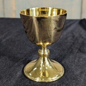 Unused Small Gilt Brass Communion Chalice