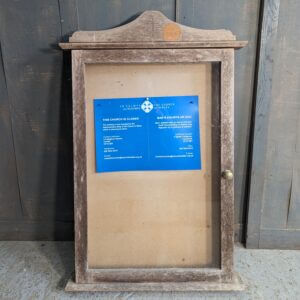 Exterior Church Glazed Oak Noticeboard from St Catherine's Maerdy