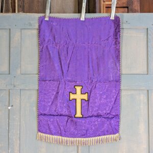 Vintage Vanheems Purple Silk Damask Lectern Fall from St David's Wrexham