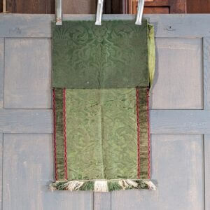 Antique J Wippell Forest Green Silk Damask Lectern Fall from St David's Wrexham