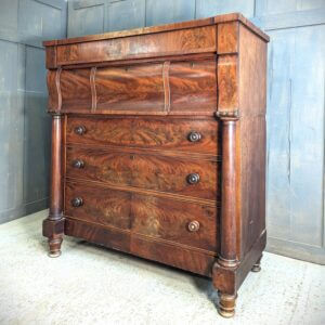 A Fine & Deceptively Large Victorian Mahogany Scottish Chest of Drawers