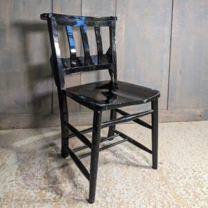 Extra Large Size Black Painted Church Chapel Chairs from St Alban's Portsmouth