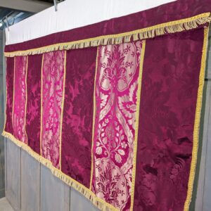 Luscious & Rich Vintage Magenta Burgundy & Gold Large Altar Cloth