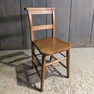 1930's Vintage Elm Seat Church Chapel Chairs from St John's East London No Racks