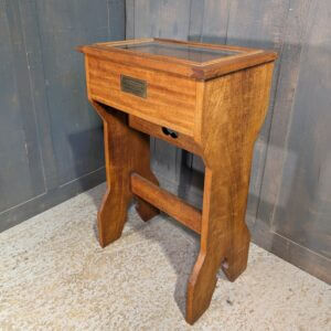 Vintage 1960's Organist Memorial Church Display Cabinet for Book or Important Objects