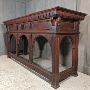 Classical Styled Antique Dark Oak Church Altar Table from West Bromwich