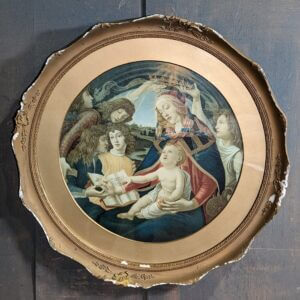 Madonna of the Magnificent by Sandro Botticelli Antique Arundel Society Print